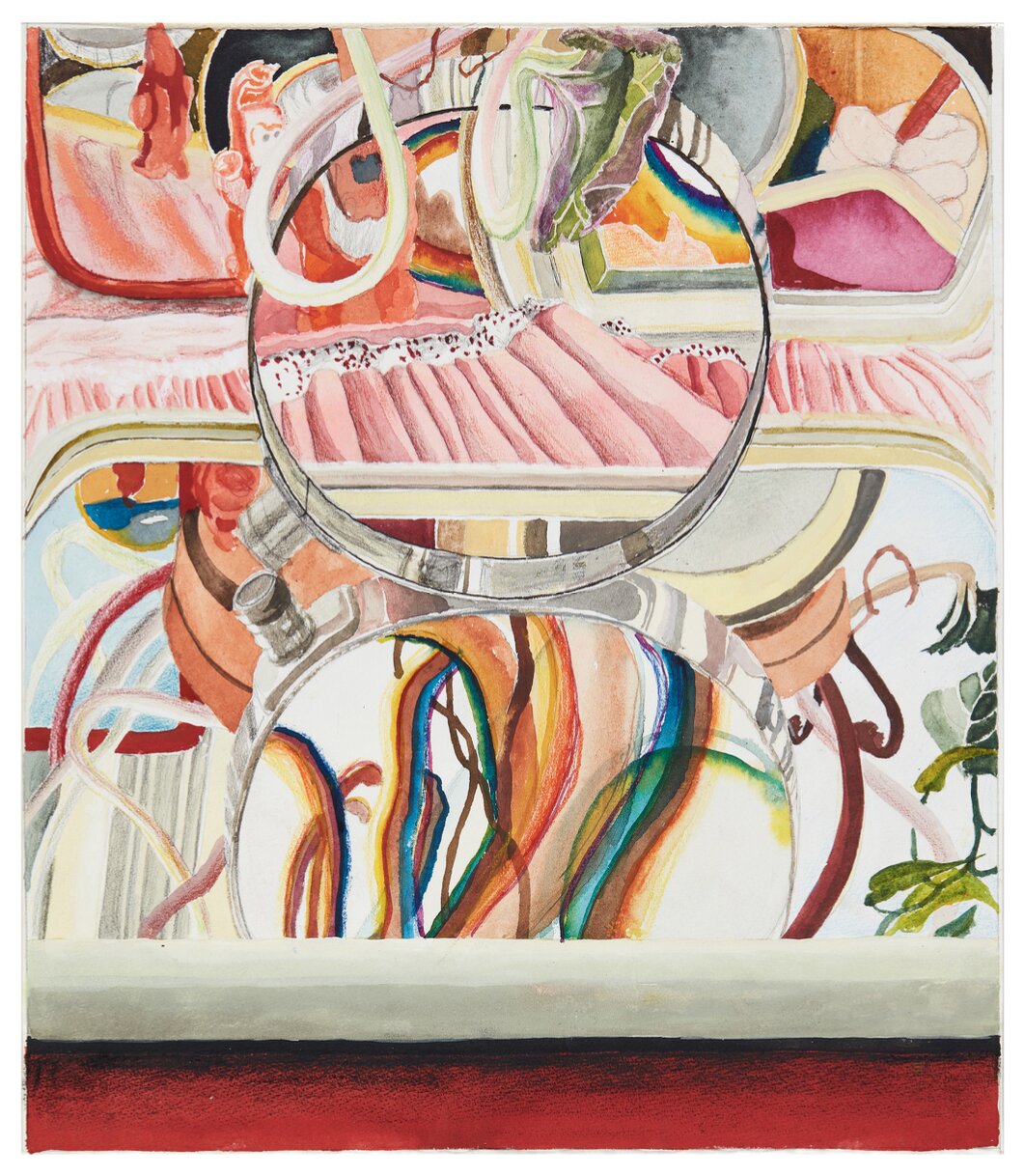 Anna Oppermann, Untitled, ca. 1966, pencil, watercolor and colored crayon on paper